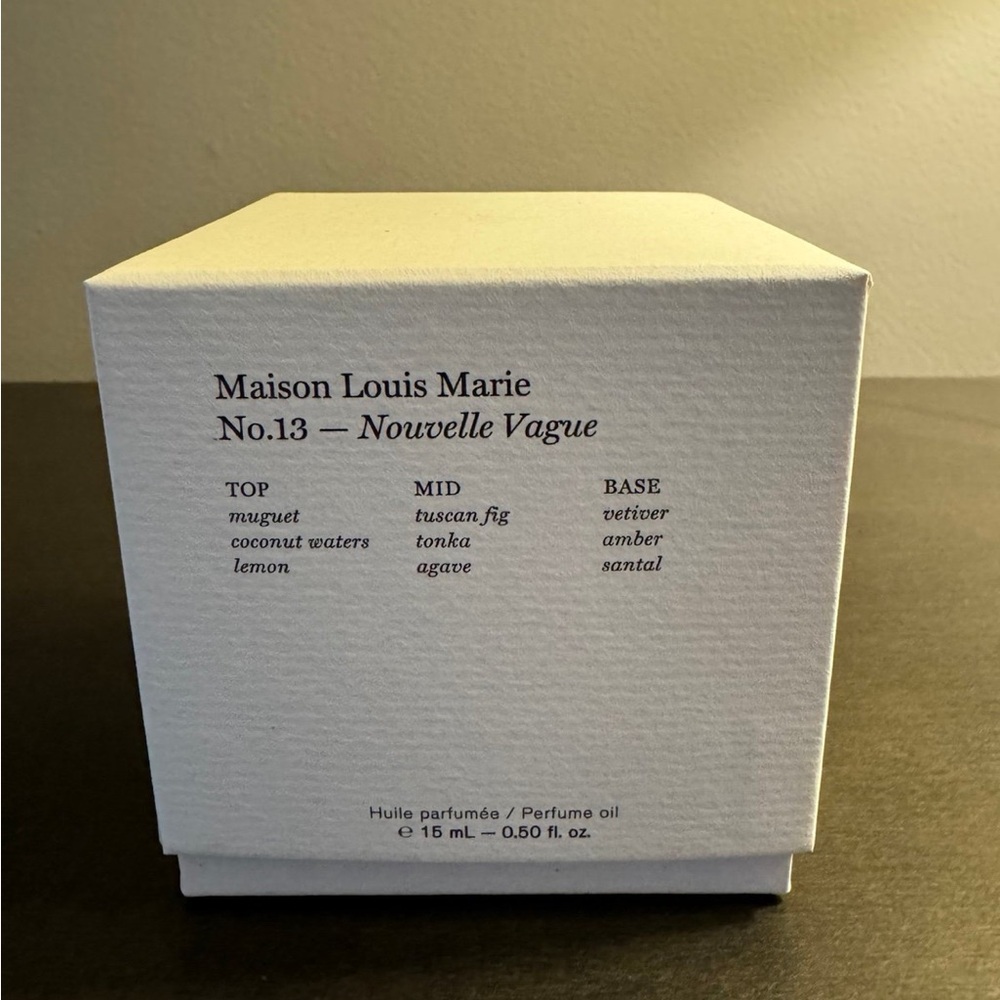 Maison Louis Marie No 13 Nouvelle Vague Oil 15 ml .5 oz Full Size NIB